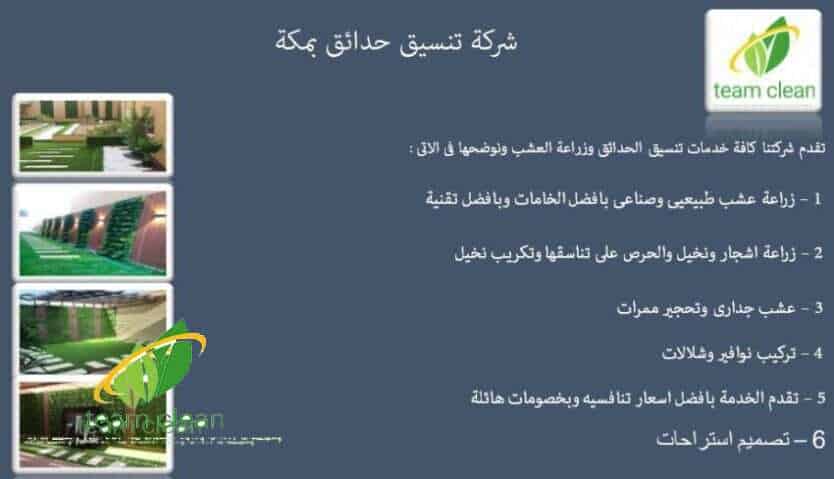 شركة تنسيق حدائق بمكة