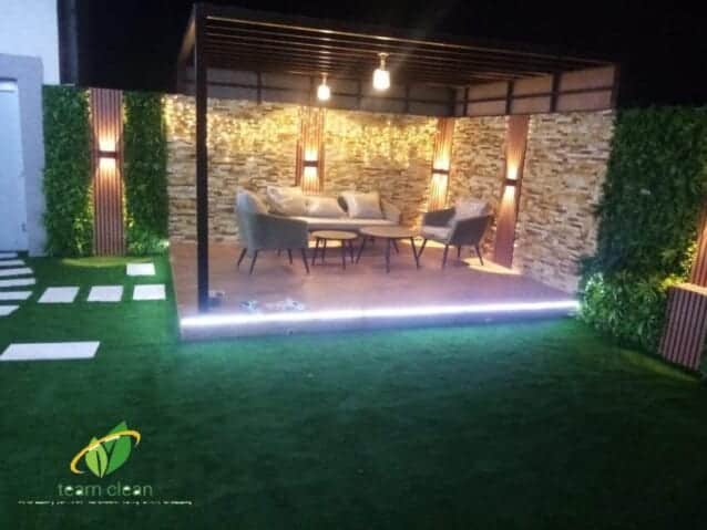 شركة تنسيق حدائق بالمدينة المنورة | عشب جداري وشلالات