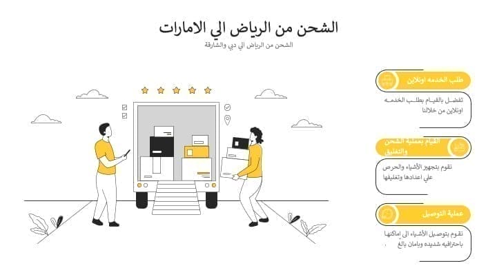 شركة شحن من الرياض الي الإمارات - نقل عفش واغراض شحن من الرياض الي الامارات